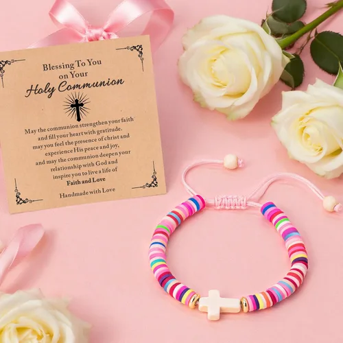 Miniatura 96 de Regalos navideños para niños, niñas adolescentes, mujeres, linda pulsera de cruz para niñas, regalos de Navidad cristianos para mujeres, ideas