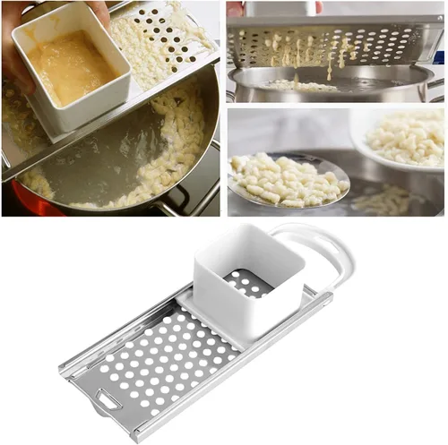 Miniatura 8 de Cuchilla de acero inoxidable Spaetzle fideos Dumpling Maker Pasta Herramienta de cocina para cocina