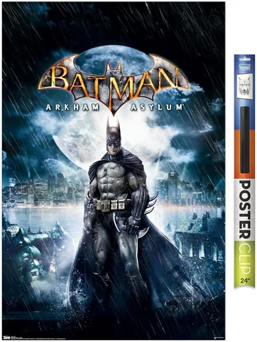 Miniatura 19 de Trends International DC Comics VIdeo Game - Arkham Asylum - Póster de pared de arte clave, 14.725 x 22.375 pulgadas, versión enmarcada de madera