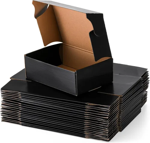 Miniatura 5 de Dicunoy Paquete de 30 cajas de cartón, cajas de envío pequeñas de 9 x 6 x 3 pulgadas, caja de cartón corrugado negro para enviar por correo, cajas
