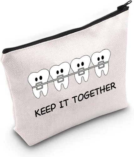 Miniatura 2 de ZJXHPO Kit de supervivencia de ortodoncista, regalo de apreciación de ortodoncista, bolsa de maquillaje con cremallera, regalo de ortodoncista
