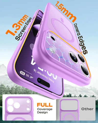 Miniatura 415 de TOCOL Funda para iPhone 11, compatible con Magsafe, protección completa de cámara, imanes integrados, protección contra caídas, funda translúcida