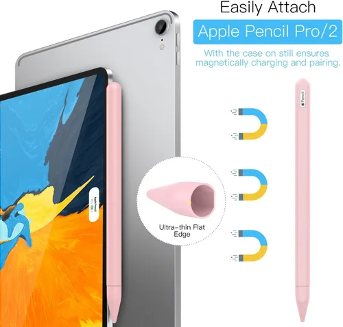 Miniatura 3 de MoKo Funda protectora de silicona para Apple Pencil de 2ª generación, funda protectora de silicona para Apple Pencil de 2ª generación y cubierta