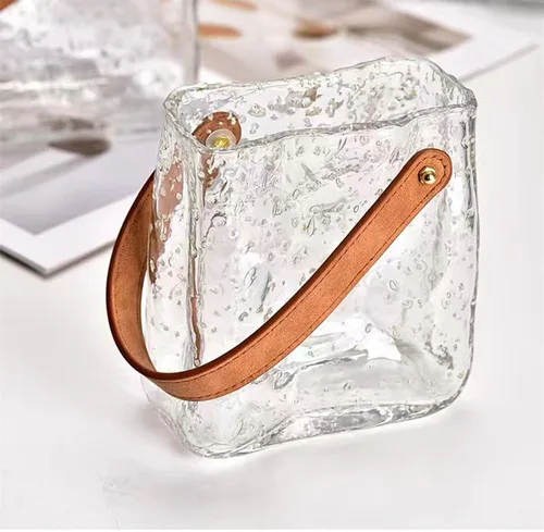 Miniatura 9 de Jarrones luminosos de cristal hechos a mano, adornos de escritorio, estación de propagación, soporte para plantas para decoración del hogar y boda