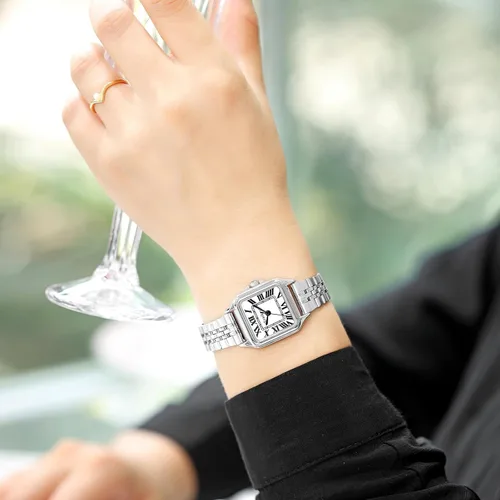 Miniatura 5 de Classic Relojes cuadrados de mujer con números romanos, de vestir, informal