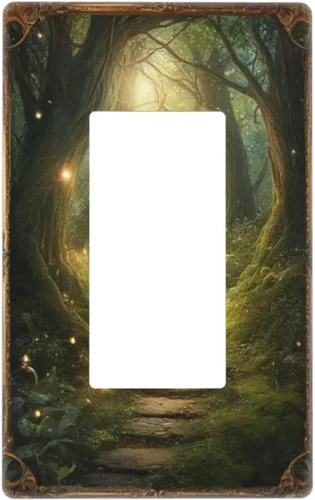 Miniatura 37 de BirdArt - Cubierta decorativa para interruptor de luz de 1 cuadrilla, placa de pared dúplex individual, placa frontal eléctrica para decoración