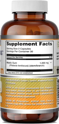 Miniatura 5 de Amazing Formulas - Suplemento de goma mastica de 1000 mg por porción, 120 cápsulas, sin OMG, sin gluten, fabricado en Estados Unidos