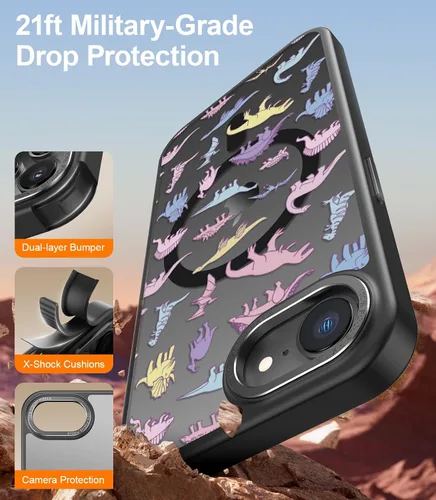 Miniatura 355 de Goodon para iPhone 15 Pro Max con protector de pantalla de privacidad, compatible con Magsafe, funda translúcida mate a prueba de golpes - Linda