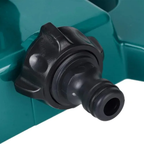 Miniatura 9 de Aspersor de césped, tres brazos giratorios de 360 grados, ajustable, rociador de agua para jardín, herramienta de riego de césped (verde)