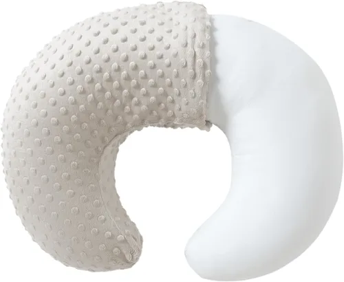 Miniatura 15 de Almohada de lactancia y posicionador corporal para bebé con funda premium para lactancia para niños y niñas, almohada de alimentación con funda Azul