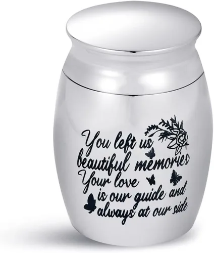 Miniatura 8 de Keep Loving - Mini urna de cremación para cenizas humanas, familiares, amigos, mamá, papá, hija, hermana, hijo, hermano, recuerdo conmemorativo