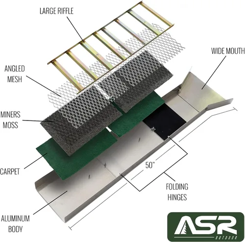 Miniatura 5 de ASR Outdoor Caja de Esclusa de Oro Plegable de Aluminio de 50" Equipo de Prospección