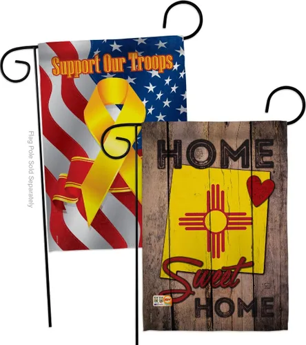 Miniatura 5 de State New Mexico Home Sweet Garden Flags 2pcs Pack Americana States USA American Territories Republic Country Particular Area Small Decorative Gift