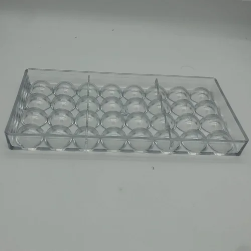 Miniatura 3 de Molde de policarbonato para esferas de chocolate de 2.7 cm, molde pequeño para caramelos redondos (xs 1.06 pulgadas)