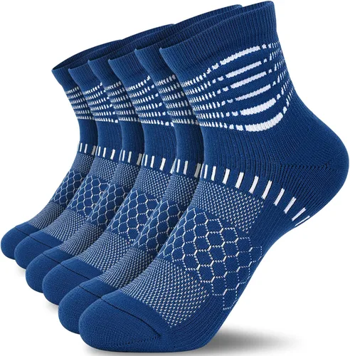 Miniatura 8 de IRAMY Calcetines de compresión de tobillo Coolmax para mujeres y hombres, calcetines que absorben la humedad, alivio de la fascitis plantar, 3/5
