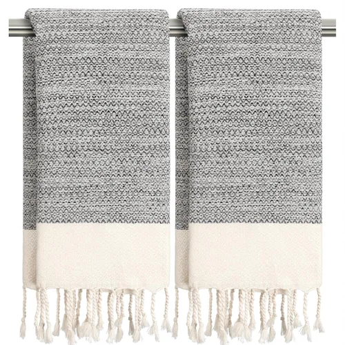 Miniatura 10 de cabanana Toallas de mano para baño, paquete de 2, 20 x 30 pulgadas, 100% algodón, toallas de mano turcas, superabsorbentes y de secado rápido, Aqua