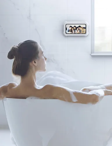 Miniatura 7 de Lamicall Soporte impermeable para teléfono de ducha, giratorio de 480°, retráctil, ajustable, soporte de pared para teléfono, soporte de pared