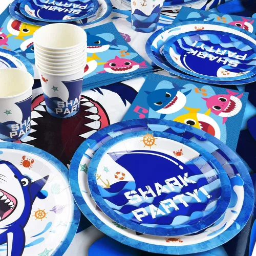 Miniatura 4 de Baby Shark - Servilletas multicolor para bebidas, 5 pulgadas (paquete de 16), servilletas de papel vibrantes, perfectas para fiestas infantiles