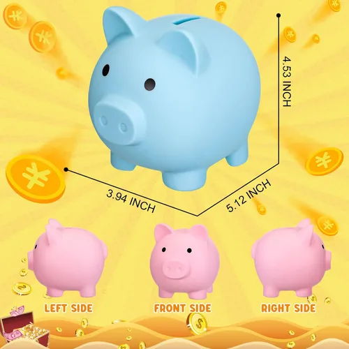 Miniatura 2 de Gerrii 9 hucha de plástico a granel para niños, caja de dinero de cerdo grande, irrompible, caja de ahorro para adultos, niñas, niños, Pascua