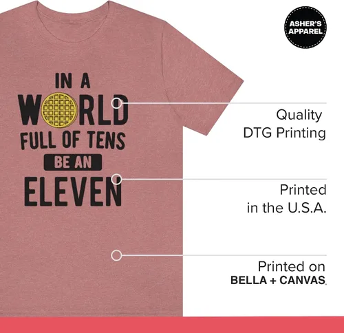 Miniatura 4 de in A World of Tens Be an Eleven Fans de Stranger Programa de televisión Things Camiseta unisex