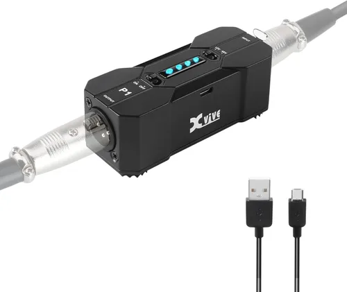Xvive Fuente de alimentación P1 Phantom 48V/12V, hasta 40 horas de uso, alimentación Phantom portátil recargable para micrófonos de