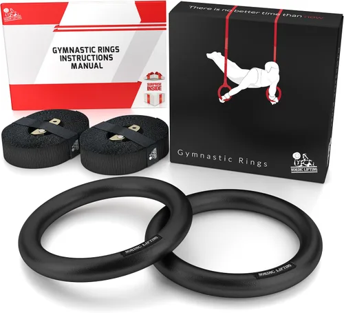 Miniatura 2 de Nordic Lifting Anillos y correas de gimnasia, resistentes para gimnasia, crossfit y entrenamiento de fitness, el mejor juego olímpico de gimnasio