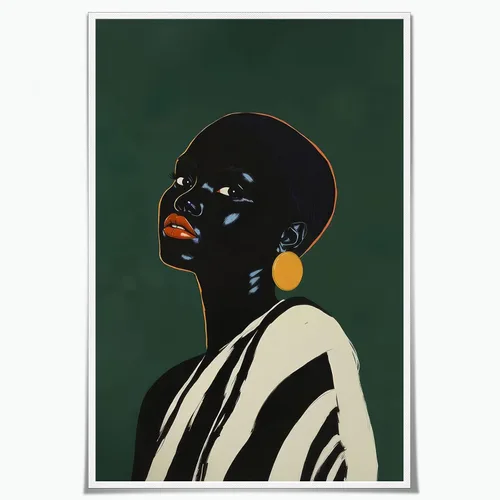 Miniatura 15 de Póster de personas negras, arte de mujeres afroamericanas, arte minimalista para mujer, impresión de mujer afro, obra de arte moderna, 16 x 24