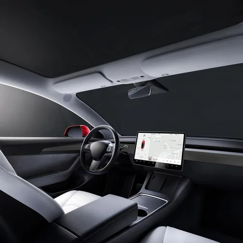 Miniatura 7 de Cubierta de salpicadero y panel de moldura de puerta delantera compatible con Tesla Modelo Y (2019-2023) Modelo 3 (2021-2023), cubierta