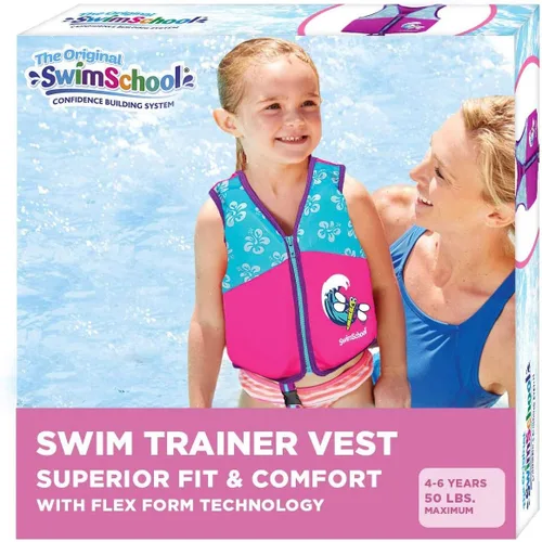 Miniatura 5 de SwimSchool Chalecos de Entrenamiento de Natación para Niños para Niños Pequeños de 2 a 6 Años – Niños/Niñas – Varios Colores/Estilos – Flotadores