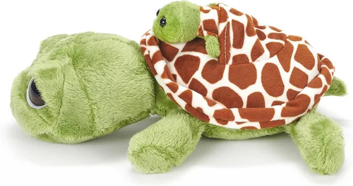 Miniatura 3 de The Petting Zoo Peluche de tortuga marina para mamá y bebé, regalos para niños, animales oceánicos Pocketz, juguete de peluche de tortuga marina