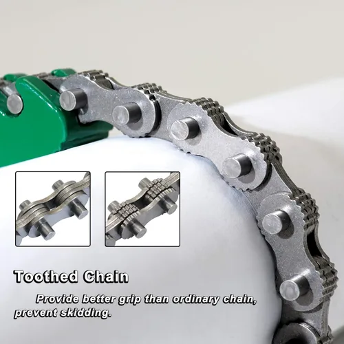 Miniatura 3 de Llave de cadena de trinquete resistente de 9 pulgadas, herramienta reversible de filtro de aceite, herramientas de accesorios de tubería, ajuste