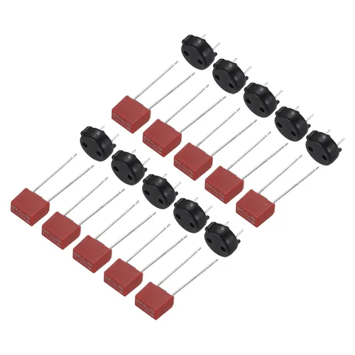 uxcell Juego de 10 piezas de micro fusible cuadrado en miniatura con soporte de fusible para piezas electrónicas PCB LCD reparación, T-1A 1A 250V,