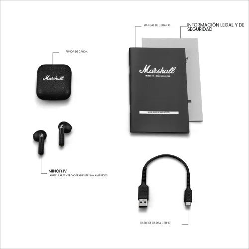 Miniatura 11 de Auriculares Marshall Minor IV realmente inalámbricos - Negro