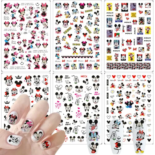 Miniatura 8 de 6 hojas de calcomanías de arte de uñas, autoadhesivas, suministros de arte de uñas, calcomanías kawaii para uñas, diseños de uñas de gato, dijes