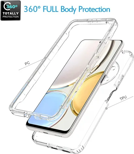Miniatura 3 de Funda para Honor X9 (4G/5G)/Honor X30/Honor Magic4 Lite con protector de pantalla de vidrio templado, carcasa protectora de cuerpo completo