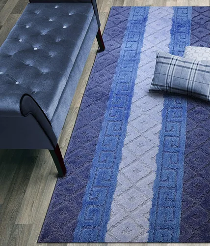 Alfombra de pasillo de 15 pies de largo azul para cocina, alfombra de pasillo antideslizante lavable, 2'2" X 15' alfombra de pasillo con respaldo de