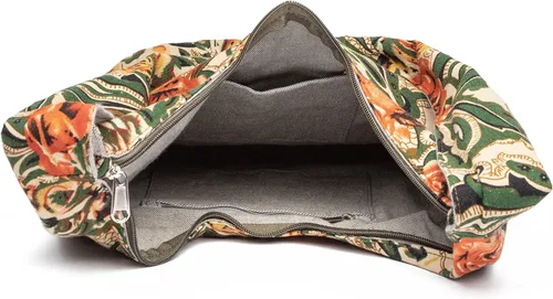 Miniatura 80 de Bolsa de hombro para mujer, de lona en estilo hippie/bohemio para llevar cruzada al hombro, disponible en diferentes colores y estampados