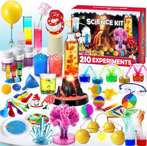 Miniatura 7 de UNGLINGA Kit de Experimentos Científicos para Niños con Bata de Laboratorio, Disfraz de Científico, Vestirse y Juguetes de Juego de Roles, Regalo