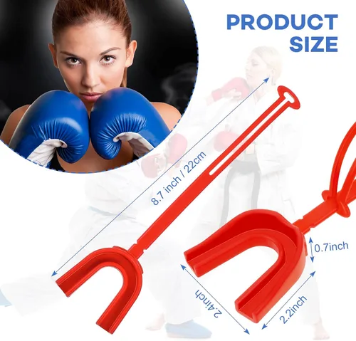 Miniatura 2 de TOODOO Protector bucal deportivo con correa, 6 unidades, sin hervir, para fútbol, boxeo, para adultos y jóvenes, protector bucal suave