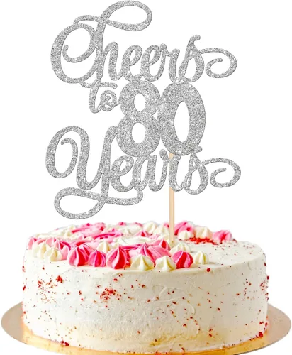Miniatura 10 de 1 pieza de decoración para tartas de 40 años con purpurina para pastel de 40 años, 40 años, decoración fabulosa para tartas de cumpleaños de 40 Negro