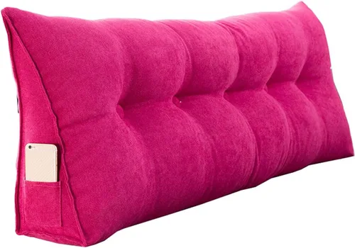 Miniatura 10 de Almohada de cuña para pared de cama, cabecera de almohada de respaldo de cama, almohada de lectura triangular grande, con funda extraíble