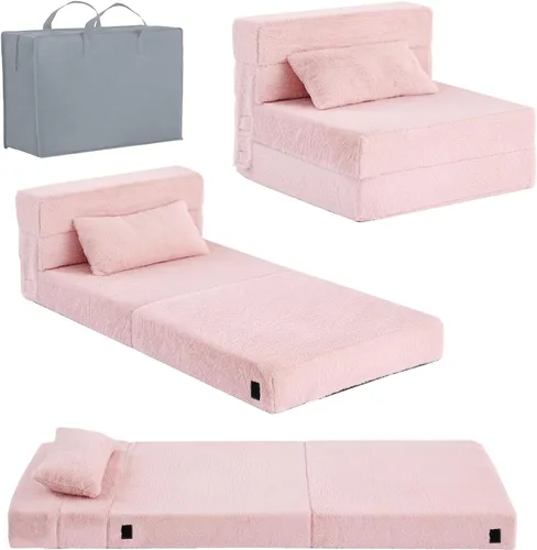 Miniatura 14 de Tiita Colchón de Piso Plegable para Sofá Cama para Niños, Colchoneta de Siesta de Piso Plegable Lavable para Niños Pequeños, Sofá Futón Plegable