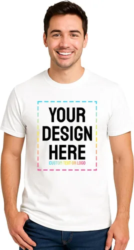 Miniatura 7 de Camisetas Gildan personalizadas - Camisetas personalizadas con texto, imagen o logotipo Diseña tu propia camisa para hombres y mujeres Merch on