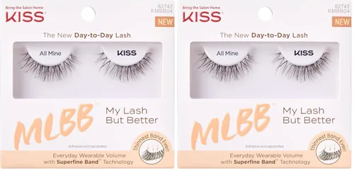 Miniatura 15 de KISS My Lash But Better, Pestañas Postizas, 'Tan Real', 12mm, Incluye 1 Par De Pestañas, Fácil De Aplicar, Racimos De Pestañas Reutilizables
