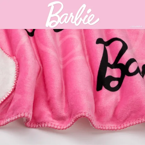 Miniatura 5 de Franco - Manta de felpa suave para niños Barbie, 46 x 60 pulgadas, (Producto oficialmente licenciado) cobija tipo manta Sherpa