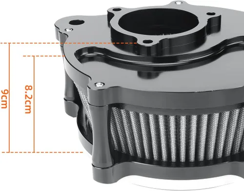 Miniatura 3 de Filtros de filtro de aire para motocicleta, kit de filtro de aire estilo calavera, apto para Harley FLHR Road King FLHX Street Glide FLTRX Road