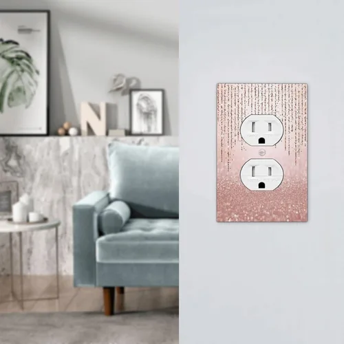 Miniatura 222 de Placa de Interruptor de Luz Azul de 1 Gang, Placa de Pared Decorativa de Palanca Individual, Cubierta de Placa de Pared de Palanca, Placa Frontal