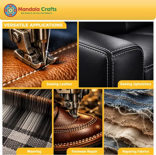 Miniatura 5 de Mandala Crafts - Hilo de nailon para coser cuero, tapicería, mezclilla y para trenzar el pelo; resistente, 1500 yardas, tamaño 69 T70 Marrón