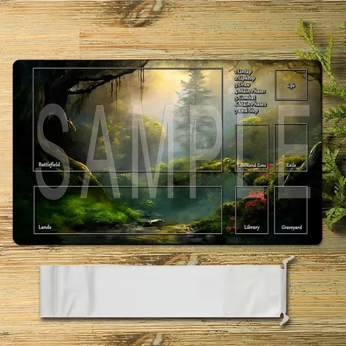 Miniatura 17 de Fantasy Black Lotus TCG - Tapete de juego de 24 x 14 pulgadas, tapete de juego para MTG DTCG CCG RPG Trading Card Game Mats superficie lisa juego