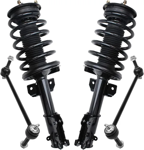 Miniatura 62 de Detroit Axle - Puntales delanteros con resorte helicoidal + enlaces de extremo de barras estabilizadoras de repuesto para Ford Flex Lincoln MKT
